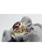 8-кактовое желтое золото Ruby Кольцо Винтаж изделия vrc031x-rb Art Deco СССР советский русский стиль
